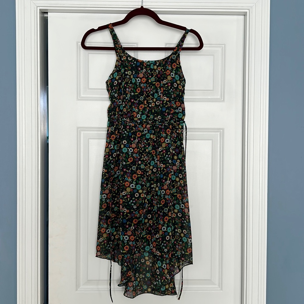 2-hip by wrapper multicolor sleeveless flower dress